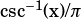 csc-1(x)/π 