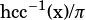 hcc-1(x)/π 