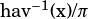 hav-1(x)/π 