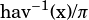 hav-1(x)/π 