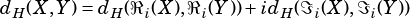 dH(X,Y )=dH(ℜi(X),ℜi(Y ))+ idH(ℑi(X),ℑi(Y))