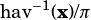 hav-1(x)/π 