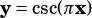 y =csc(πx)
