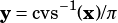 y= cvs-1(x)/π
