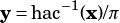 y= hac-1(x)/π
