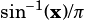 sin-1(x)/π 