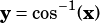 y= cos-1(x)
