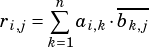 r = ∑︁n a ·b---
i,j k=1 i,k k,j