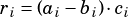 ri= (ai-bi)·ci
