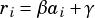 ri=βai +γ