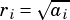     ⎷--
ri=  ai